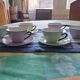 4 cups and saucers Moulin des Loups