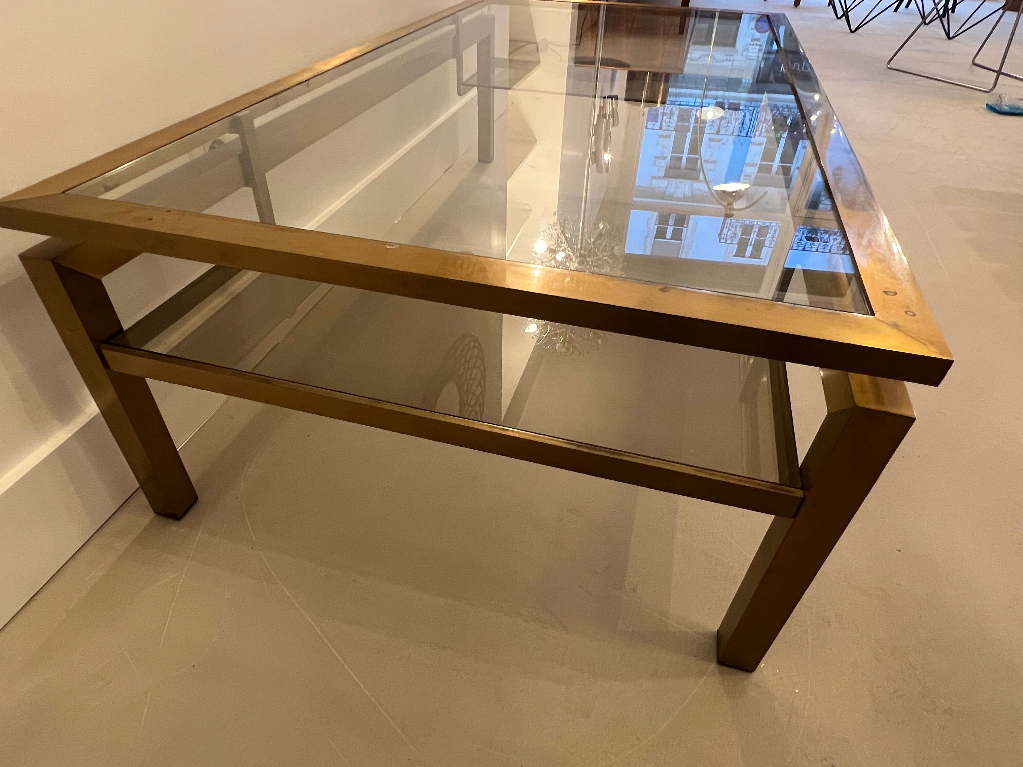Table basse doré Guy Lefevre pour la maison Jansen