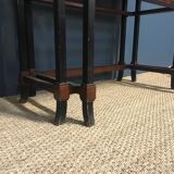 Console art déco en acajou marqueterie de citronnier