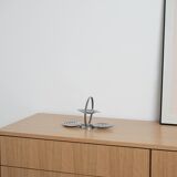 Three-tier metal cake stand, Italian design, 1970s, made in Italy