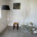 Adnet brass floor lamp with loops