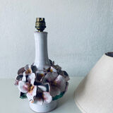 Terracotta lamp flower in relief