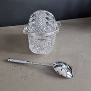 Seau à glace en cristal de Bavière avec cuillère à glaçons