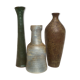 Trio de vases en grès vintage