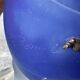 glass paste vase signed, bronze mount
