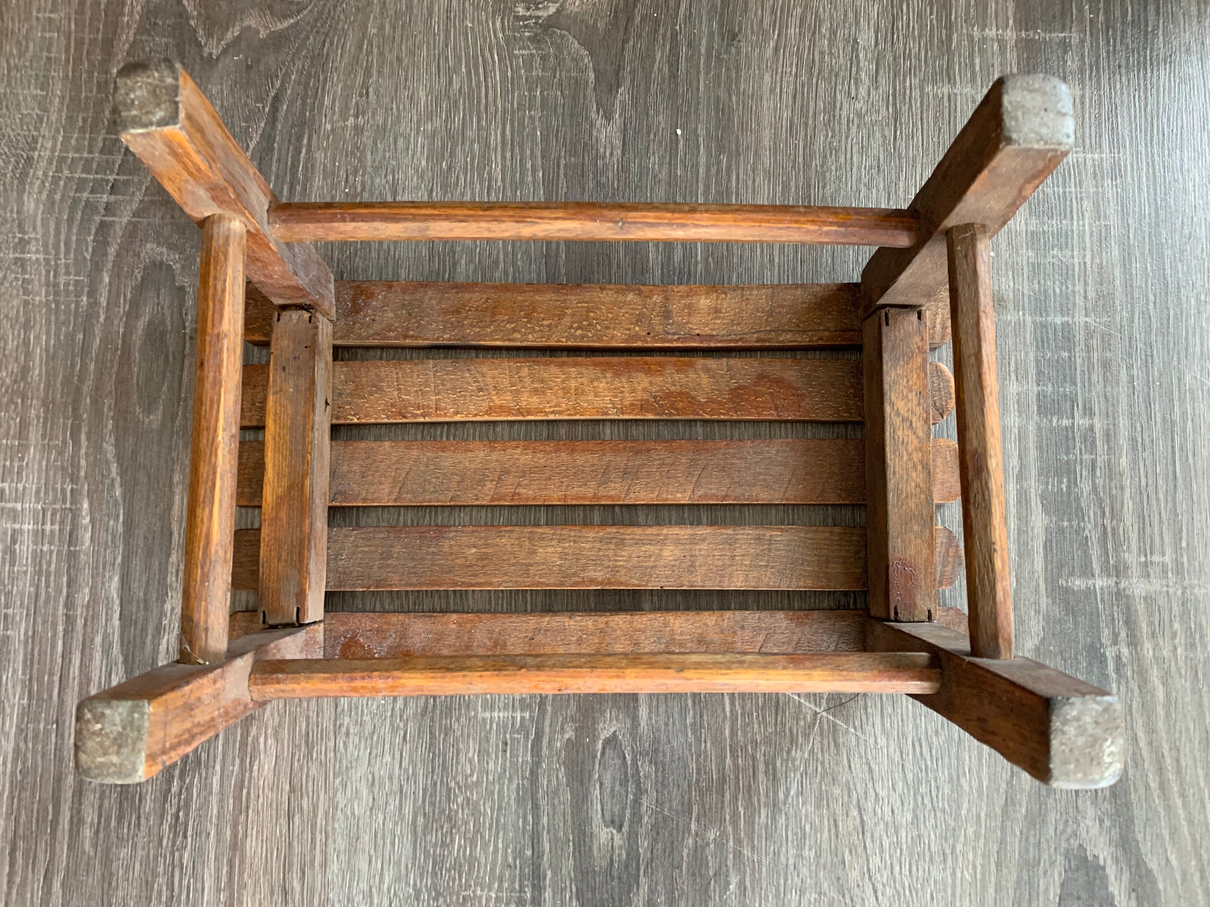 Footrest in old wood