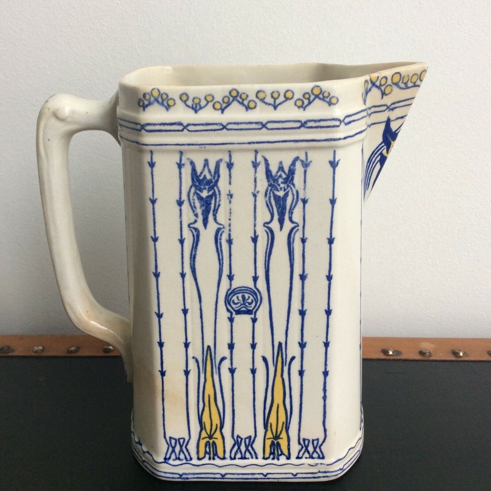 Pitcher Art Nouveau Villeroy & Boch Mettlach Germany Jugendstil 1900