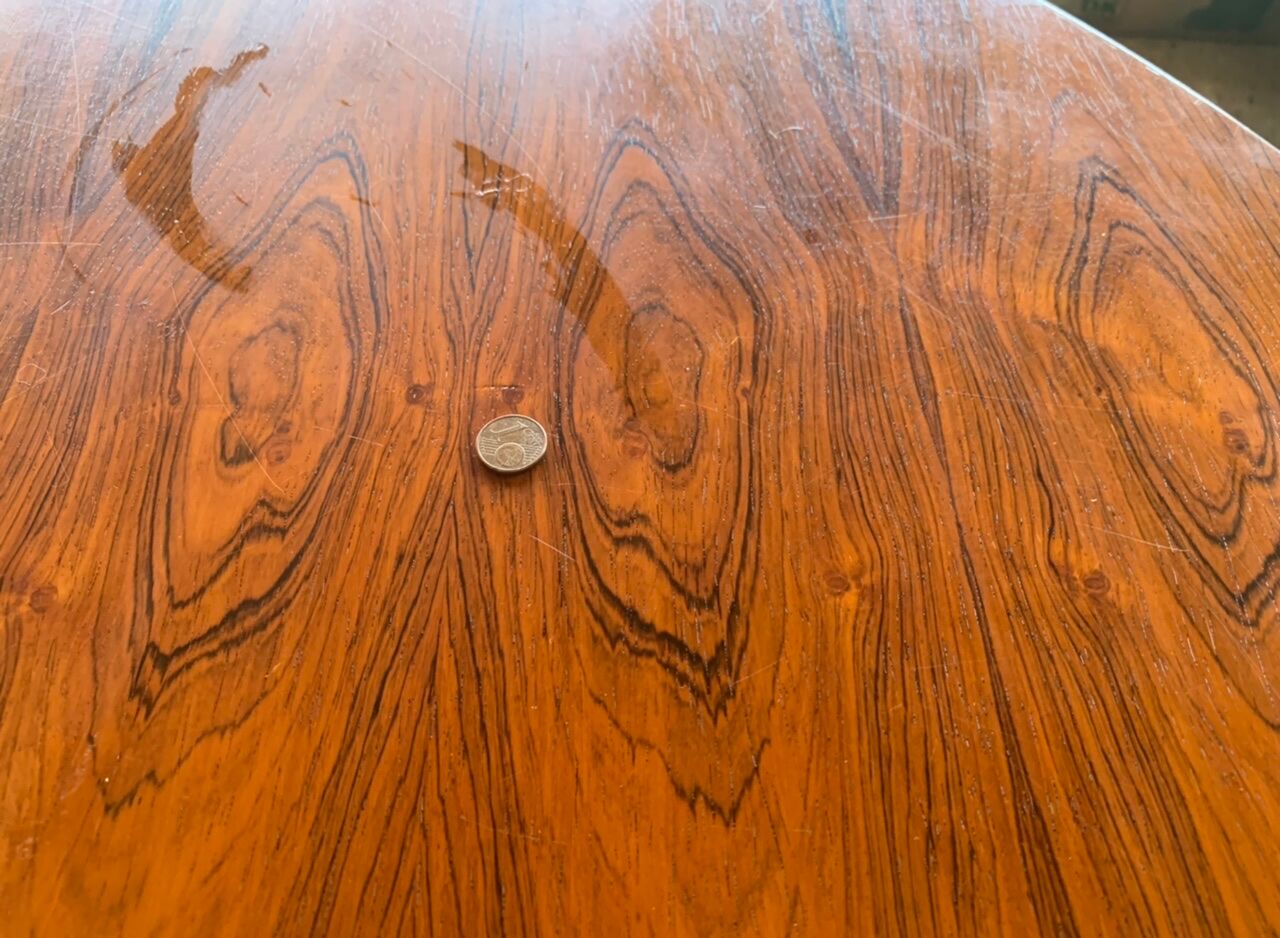 Extendable dining table with butterfly extensions in rosewood circa 60's