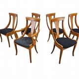 Vintage 6 pieces gondola chairs, pietro costantini, made in italy, 70s/80s