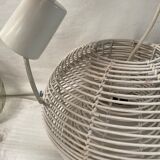 Vintage white rattan hanging