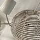 Suspension vintage rotin blanc