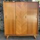 Light oak sliding door wardrobe, 1960
