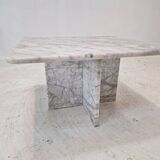 Italian carrara marble coffee table, 1980s