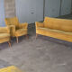 Set de salon canapé sofa 2 fauteuils années 50 d'époque