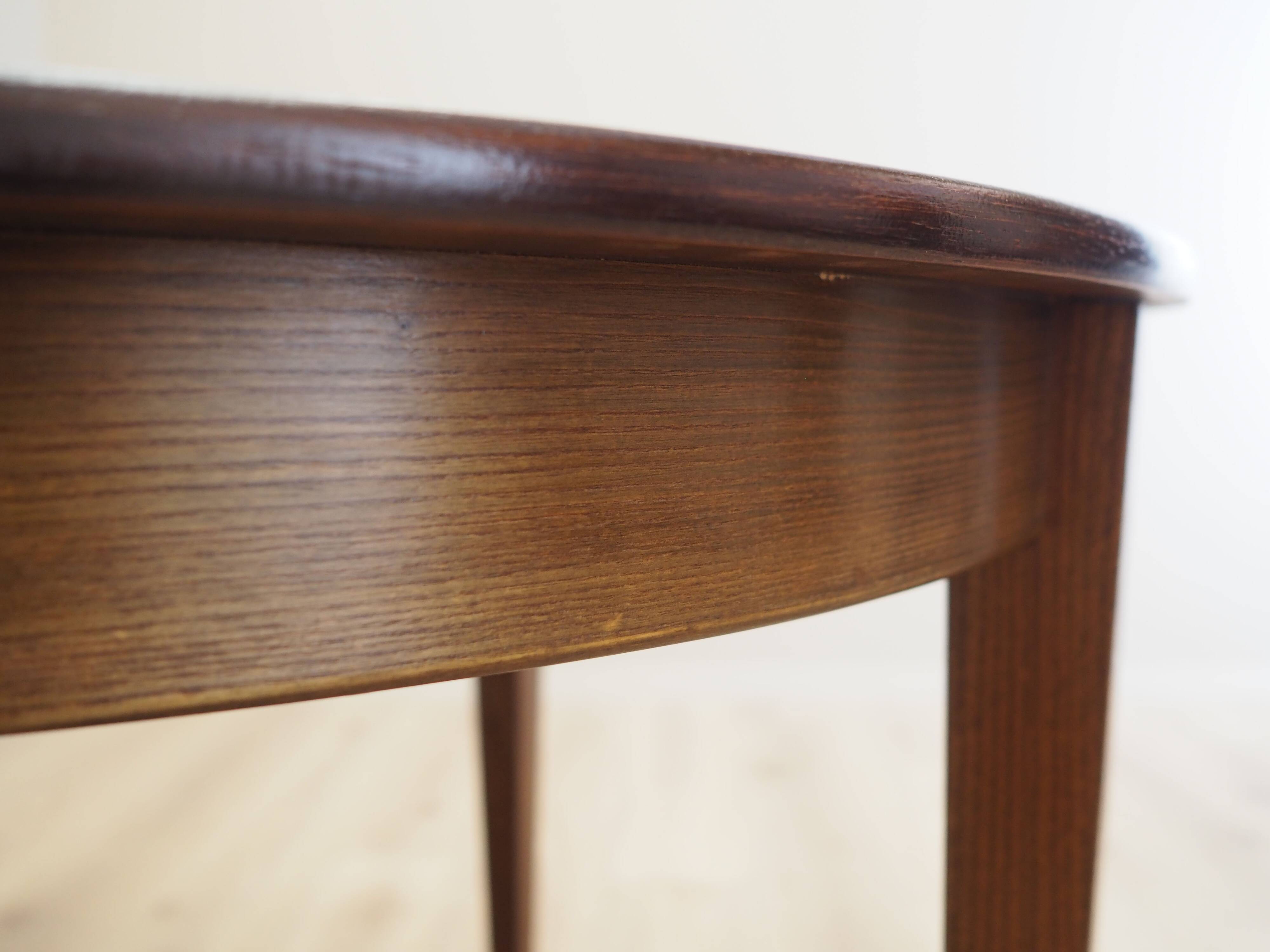 Round rosewood table, Danish design, 1970s, production: Denmark