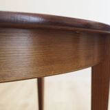 Table ronde en palissandre, design danois, années 1970, production : Danemark
