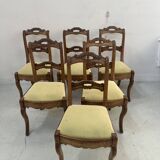 Set of six Louis Philippe style chairs in cherry wood, 19th century