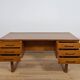 Mid-Century Teak Freestanding Desk by Torben Valeur & Henning Jensen for Dy