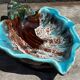 Pair of 60s-70s Vallauris Ceramic Empty Pockets in Shell Shape