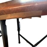 Set of 2 vintage stools with steel structure