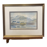 Painting on framed paper