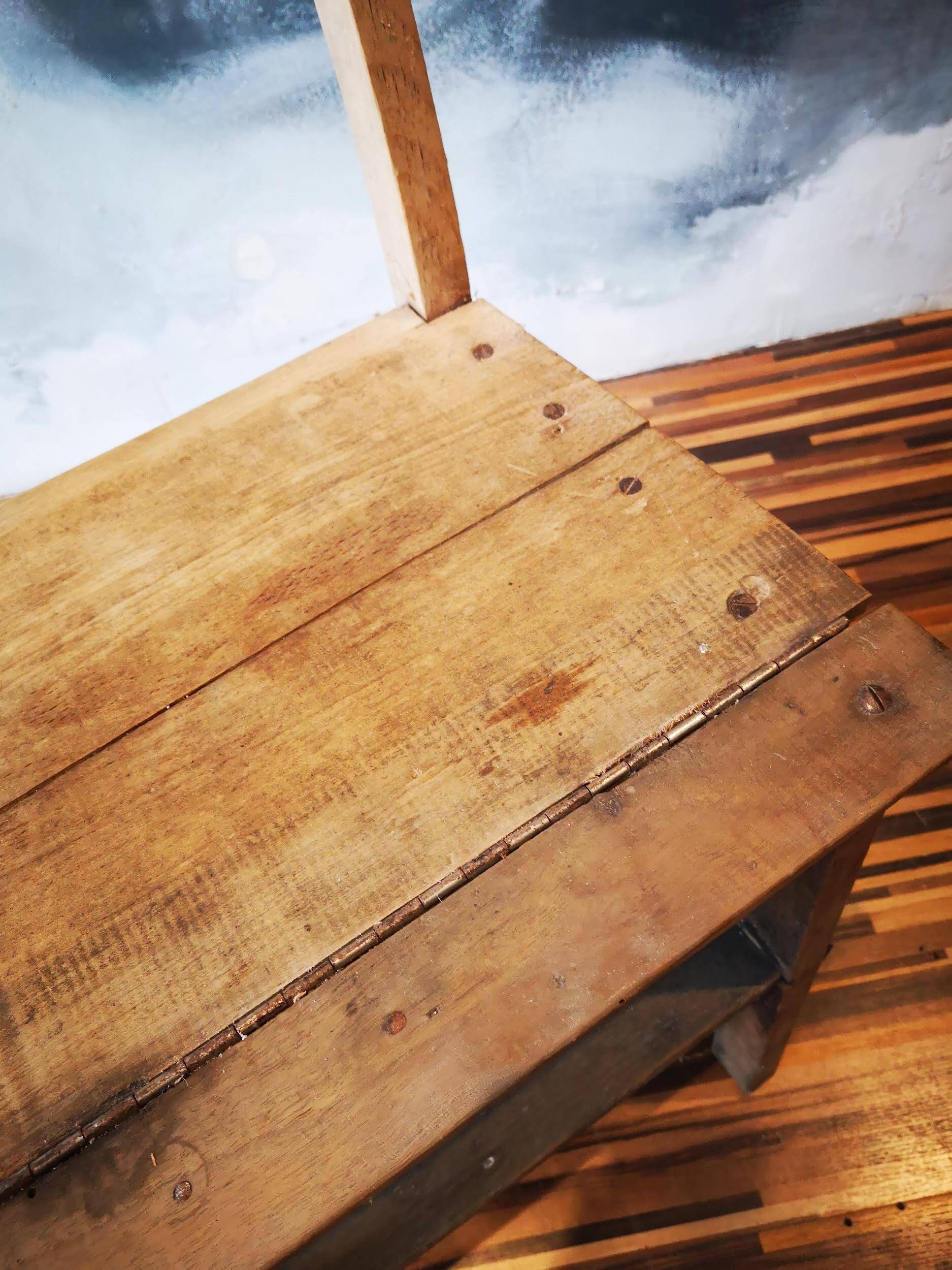 Convertible antique step stool chair