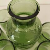 Carafe and matching tumblers in molded glass