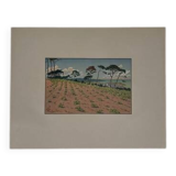 Lithograph by Henri Rivière - Douarnenez seen from Ris