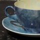 Tasse et soucoupe bleues