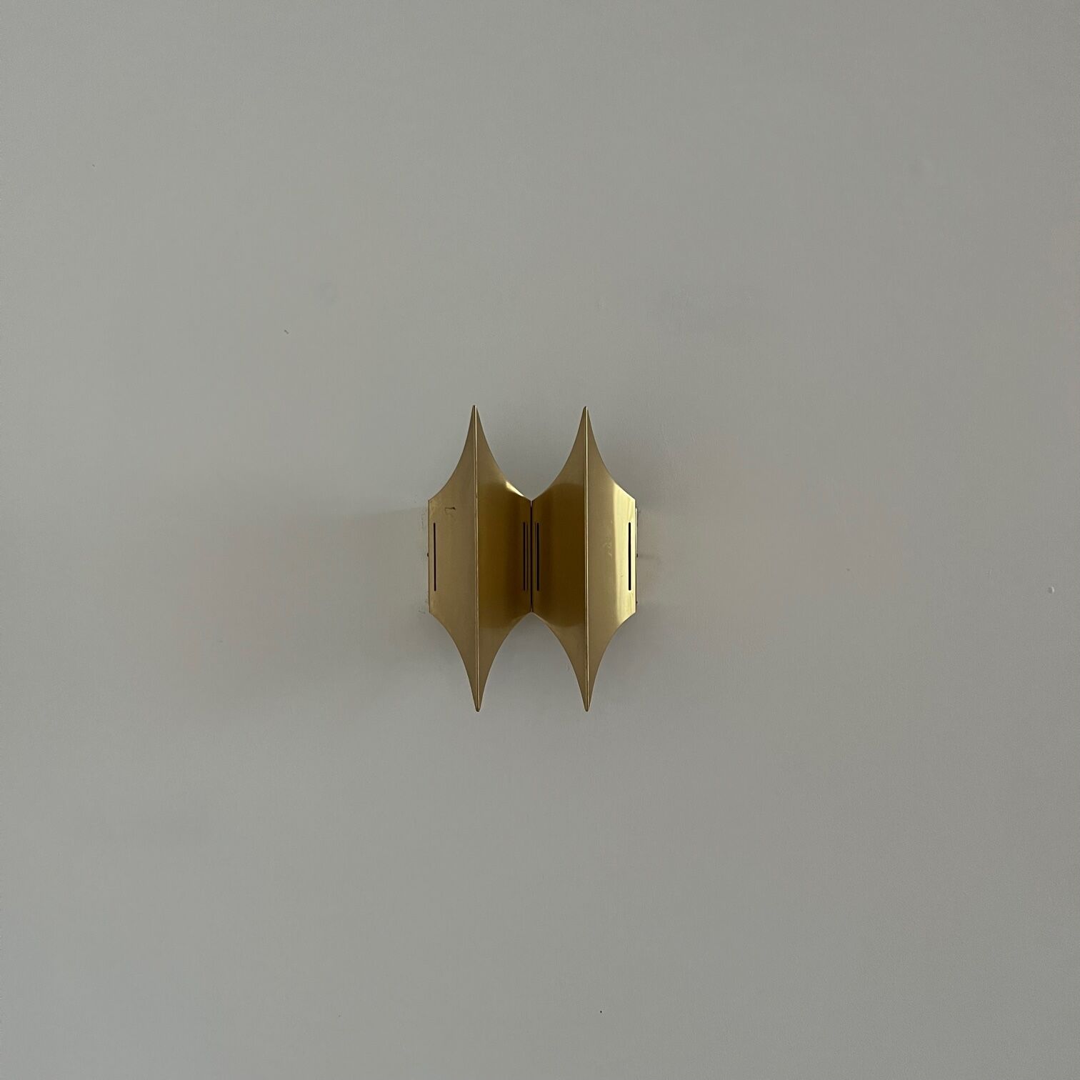 Mid-century brass gothic wall lights by Bent Karlby (3 pieces available)