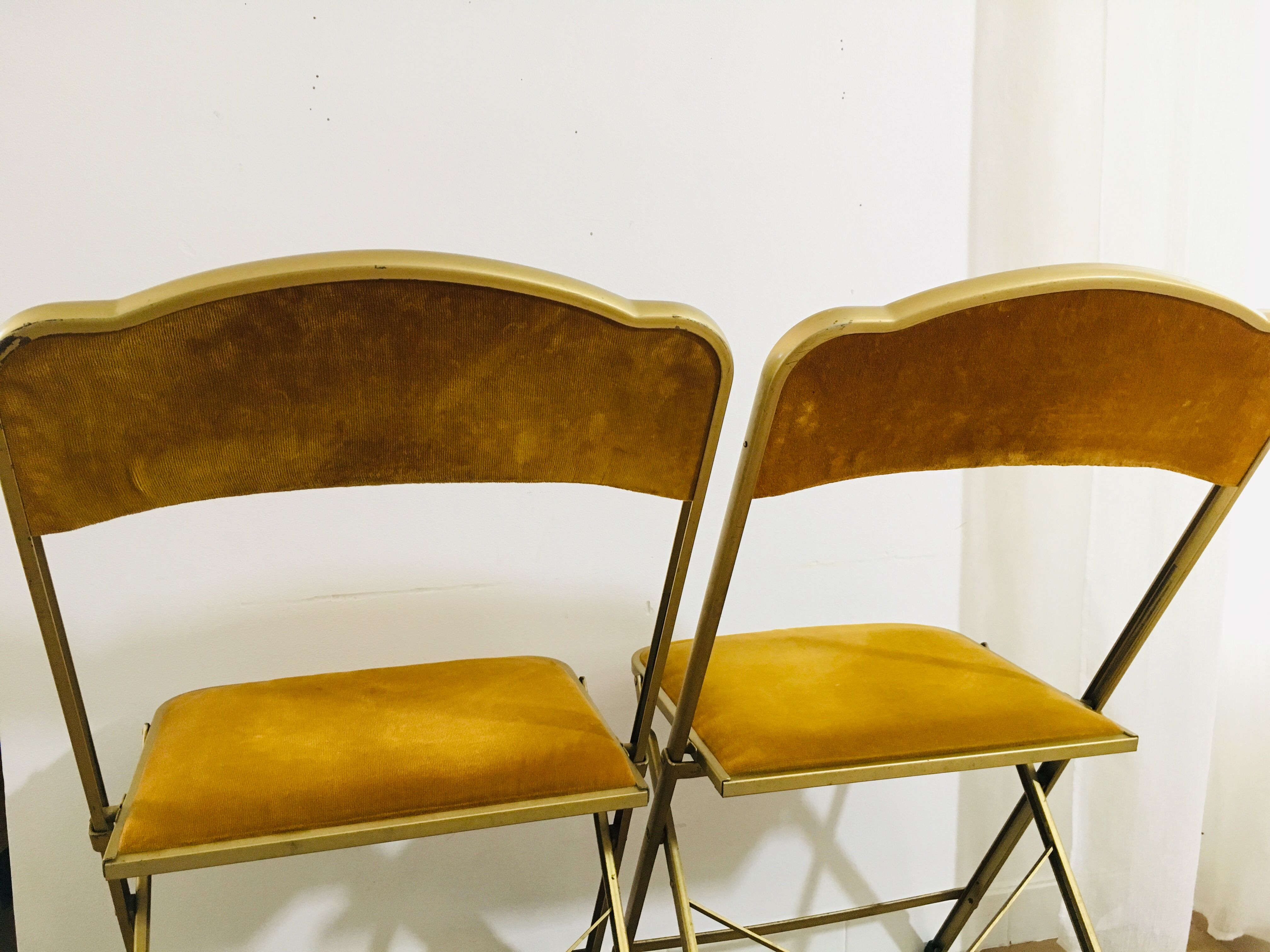Lot de 2 chaises pliantes en velours