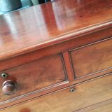 English chest of gold mahogany veneer