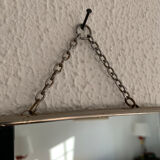 Vintage mirror 1960 triptych barber blue king - 24 x 59 cm