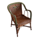Fauteuil ancien en rotin bicolore