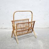 Vintage Rattan Magazine Rack