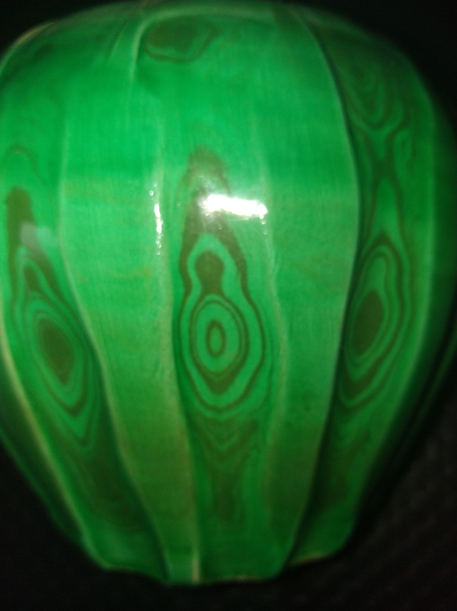 Vase céramique vert à effet de moire vers 1930