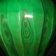 Green ceramic vase with moiré effect, circa 1930