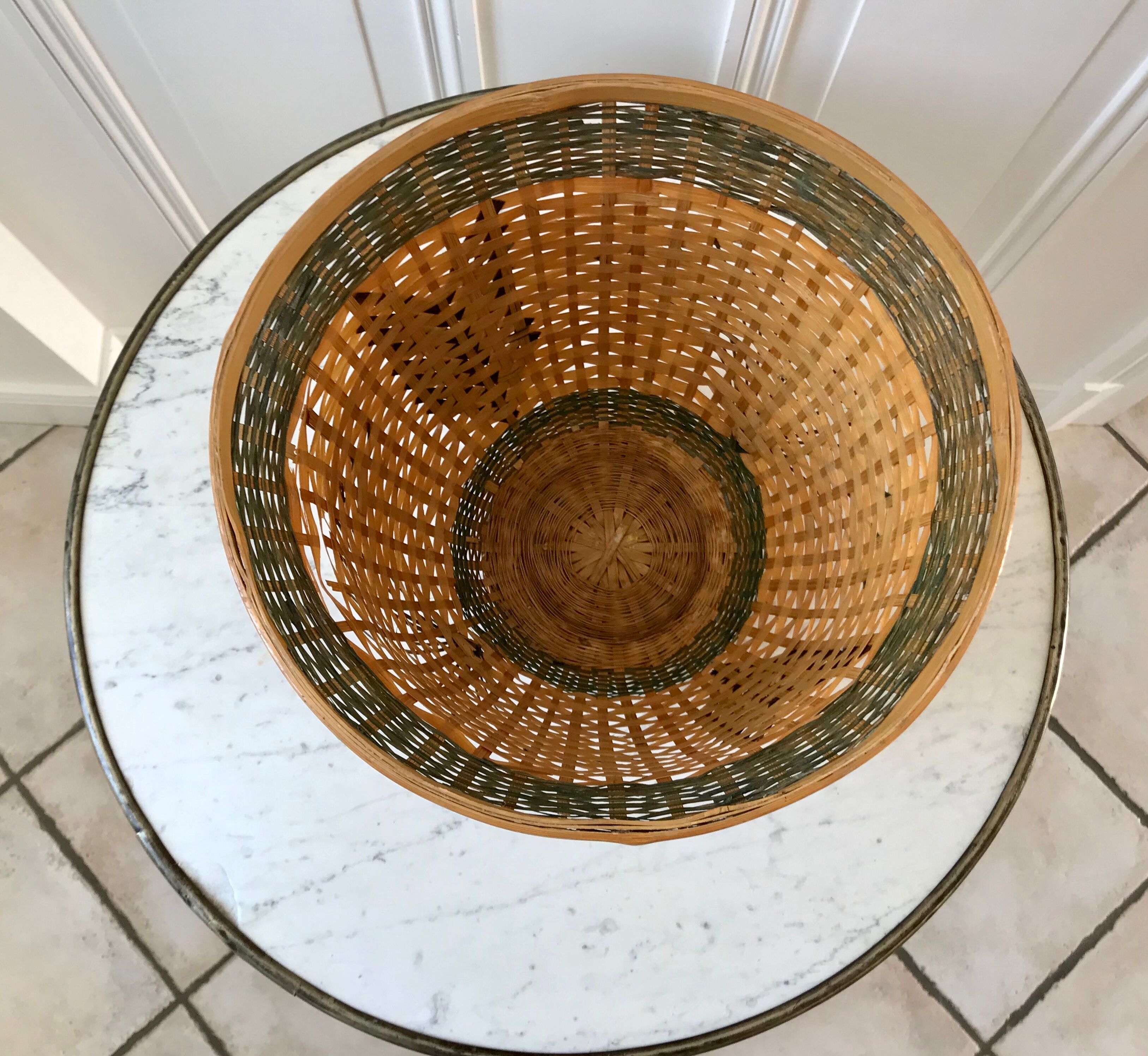 Rattan pot cover 70s