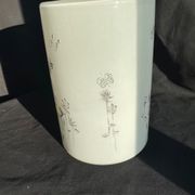 Vintage lamp, white glass, hand painted
