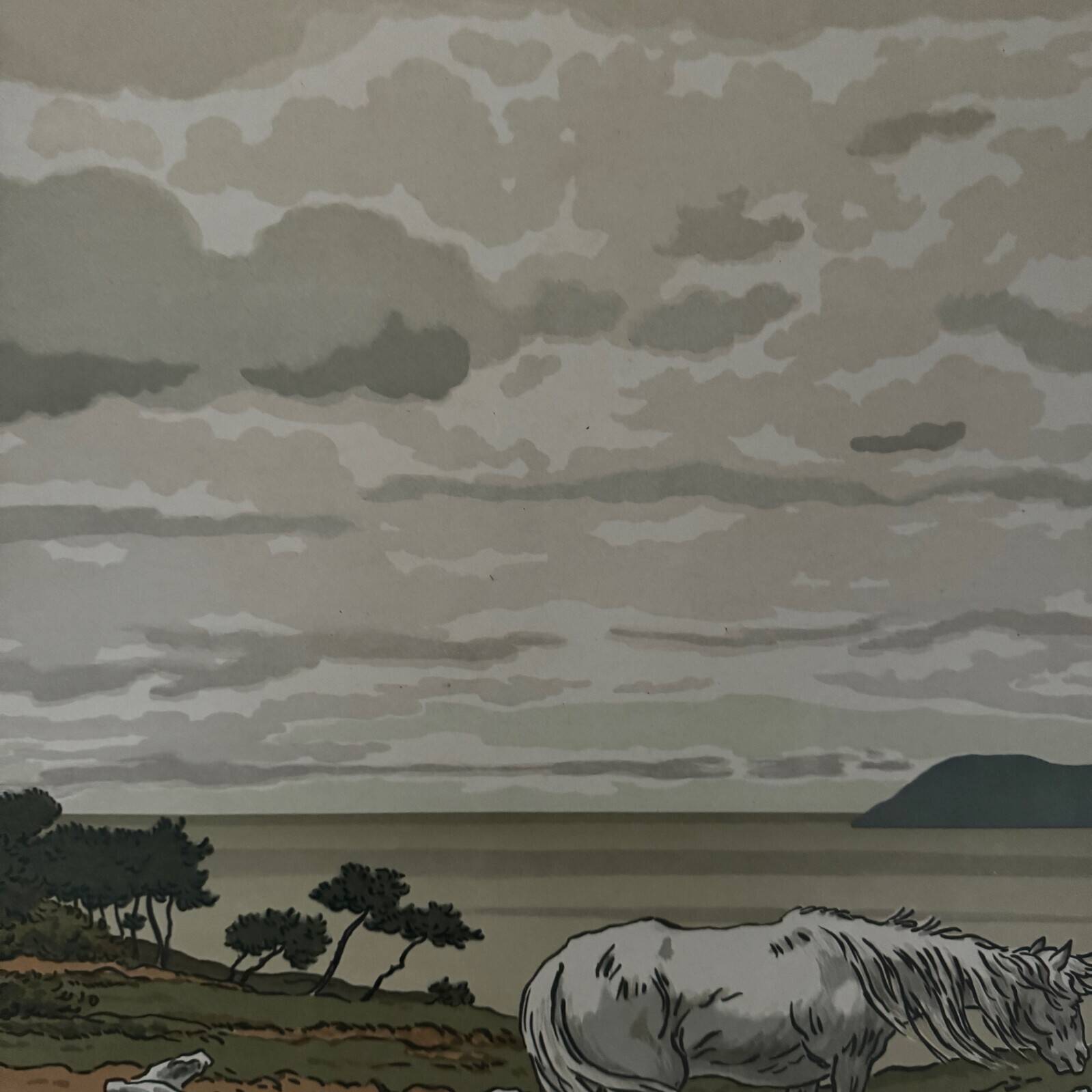 Lithograph by Henri Rivière, Aspects of Nature - The Bay