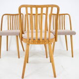 1970s Antonin Suman Set of 4 Oak Dining Chairs, Czechoslovakia