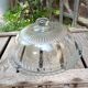 Glass dish and bell