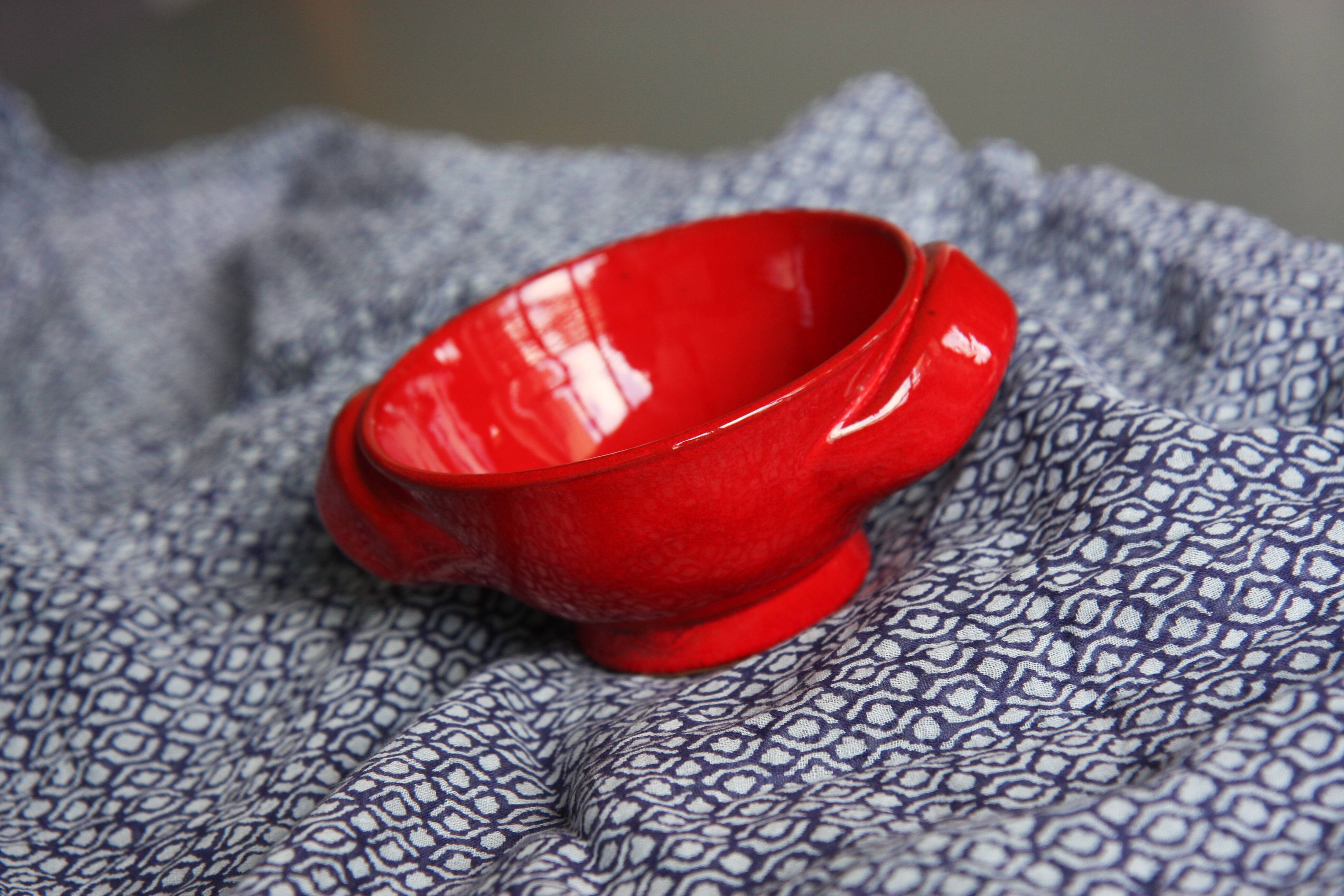 Robert Picault, red ceramic bowl