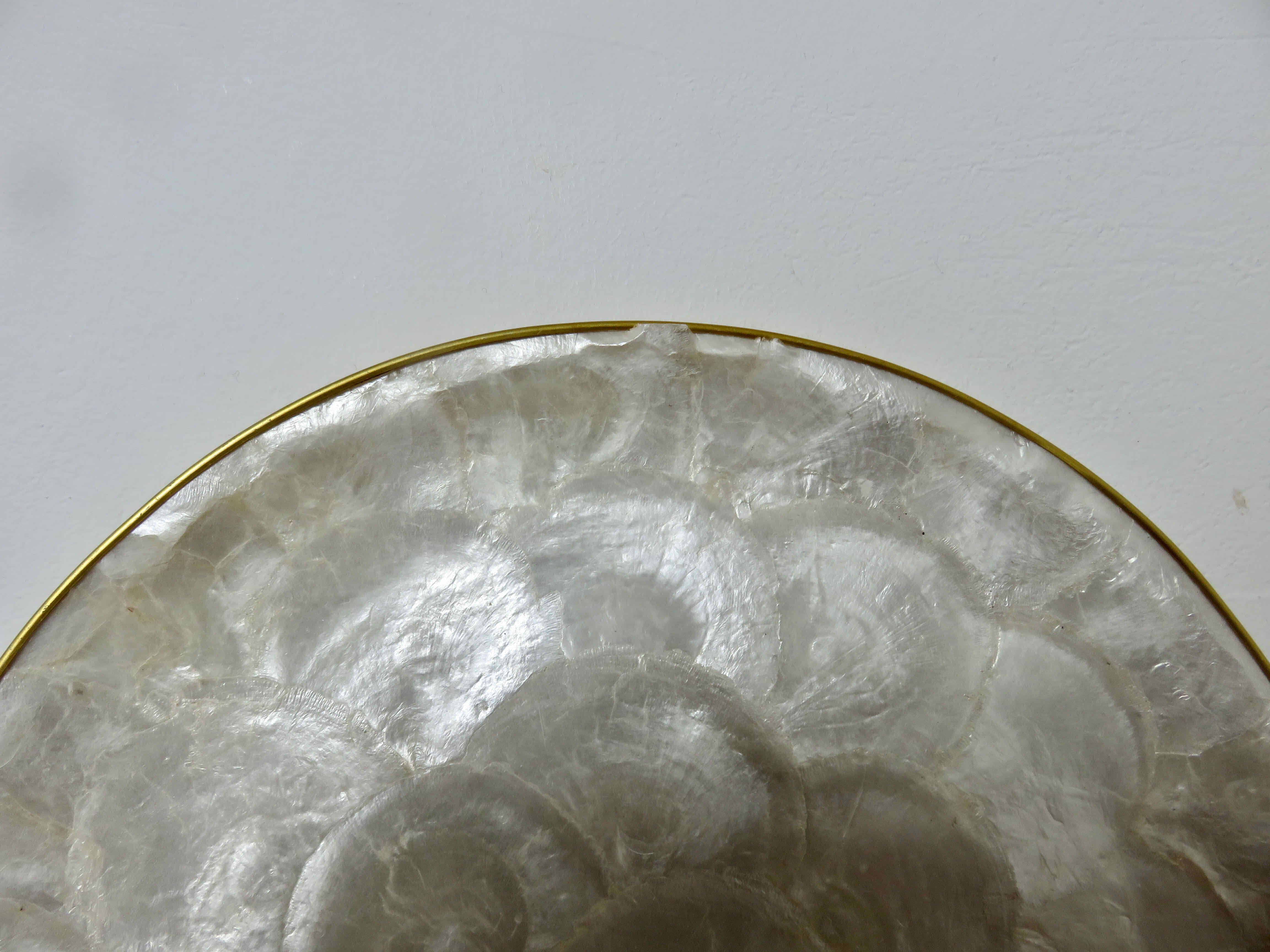 Set in Philippine mother-of-pearl, ramekin and plate