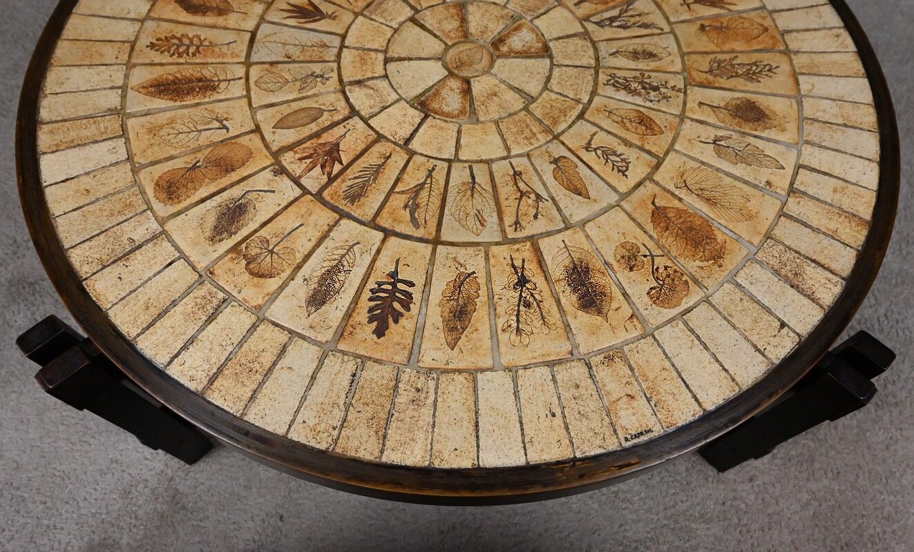 Table basse signée R. Capron, collection les Herbiers, Vallauris – 1960