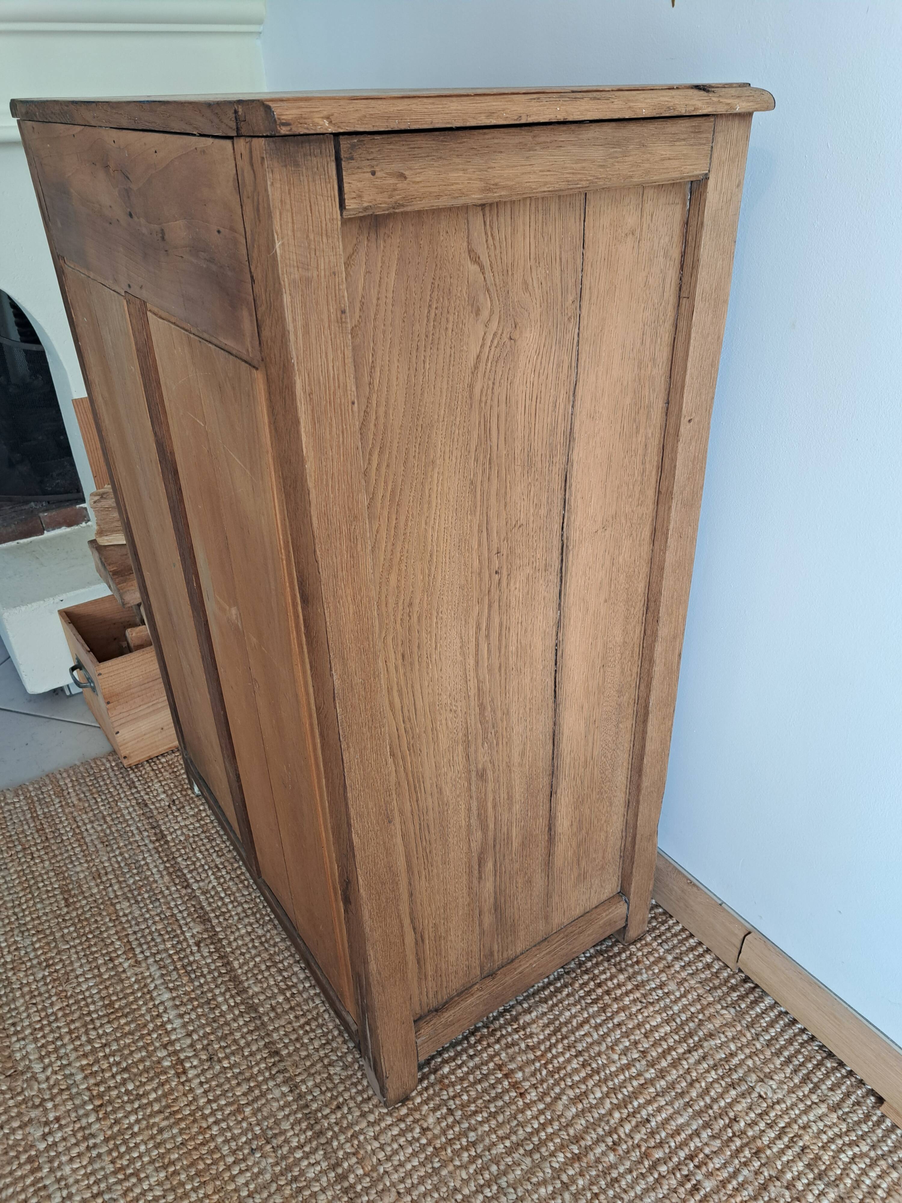 Vintage high sideboard in solid oak