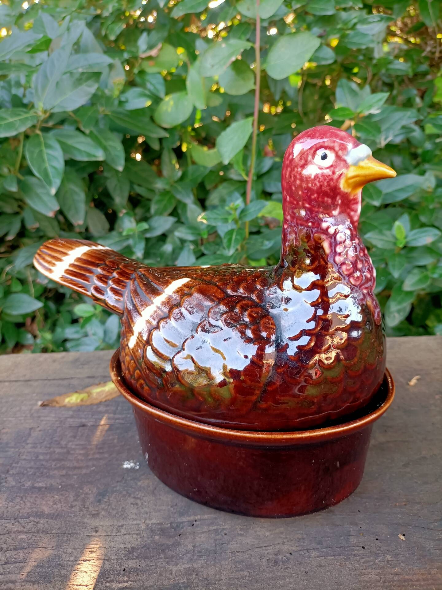Retro zoomorphic terrine turkey