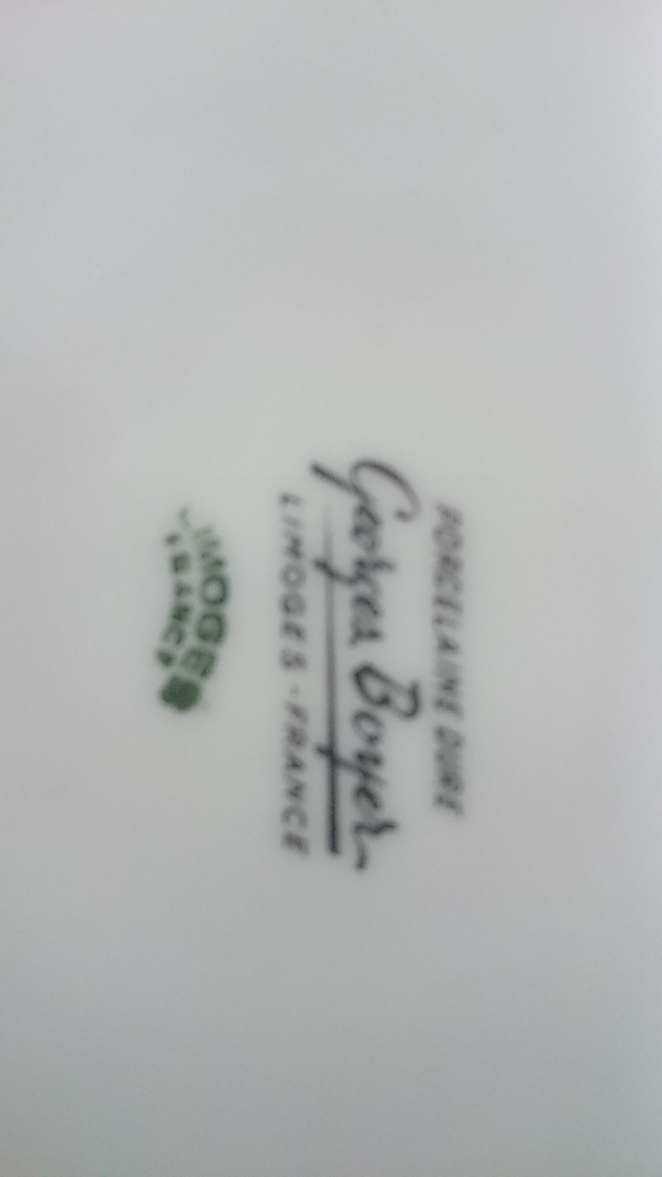 Empty porcelain pocket of vintage Limoges