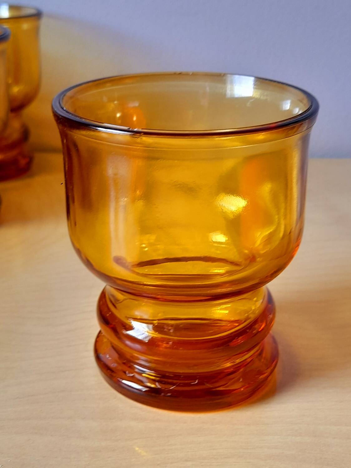 Amber glasses from the 1970s