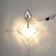 European pressed glass and metal wall light, 1970s